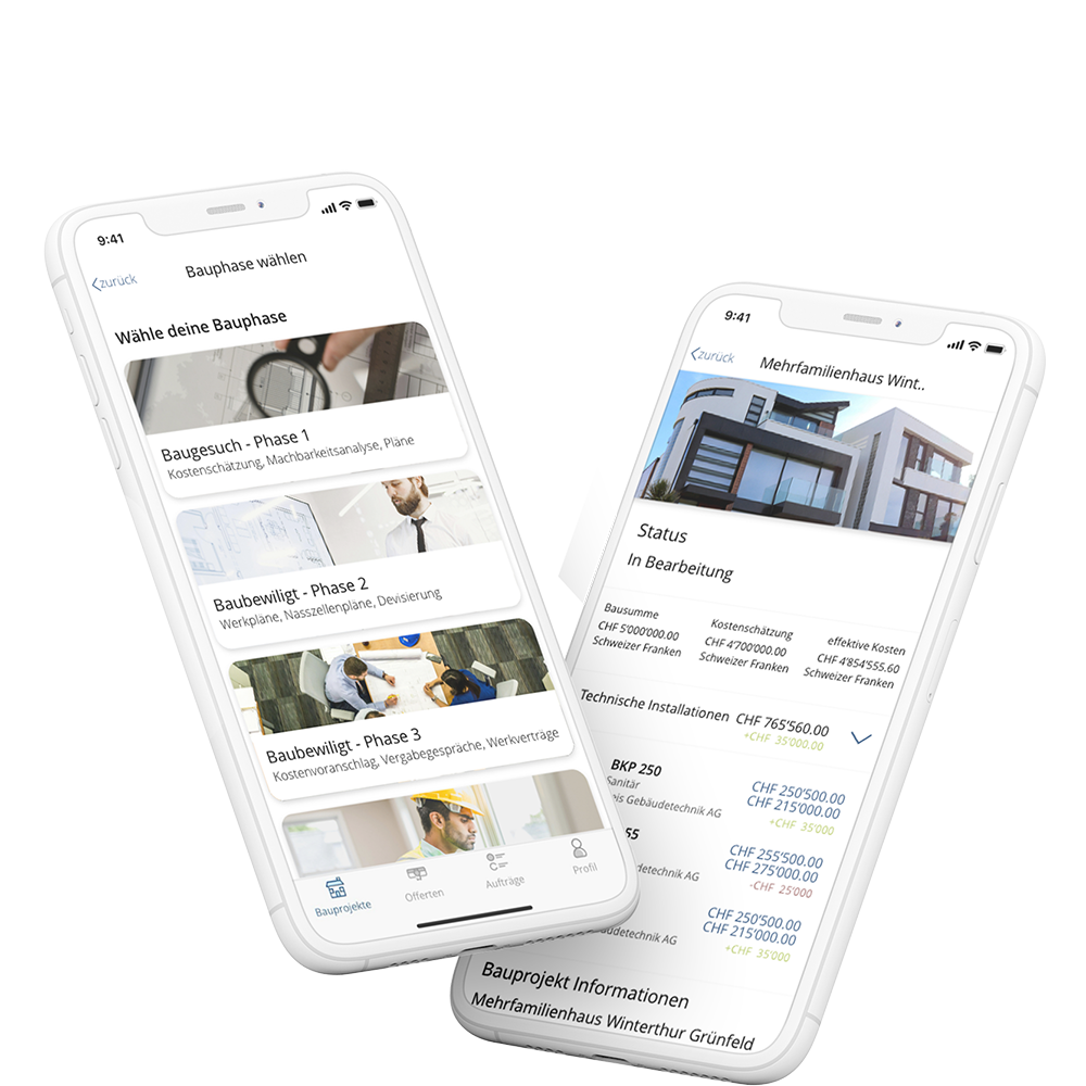 Bauherren, Architekten, Baumanager und Handwerker gemeinsam auf der immoni Plattform